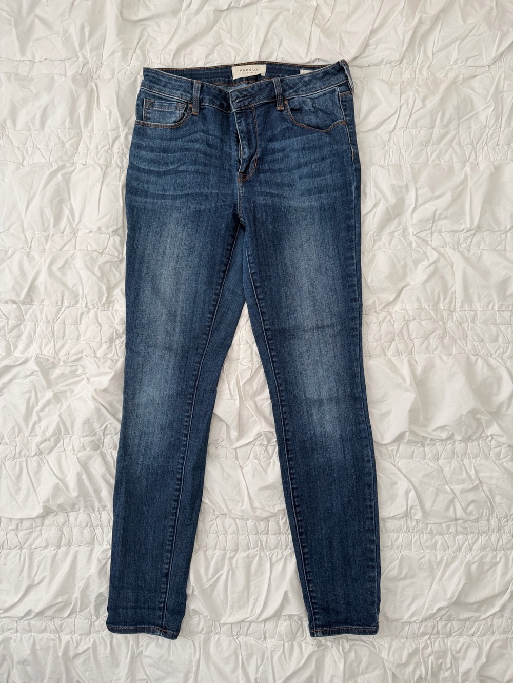 PacSun Women's Mid-rise Skinniest Medium Wash Blue Jeans